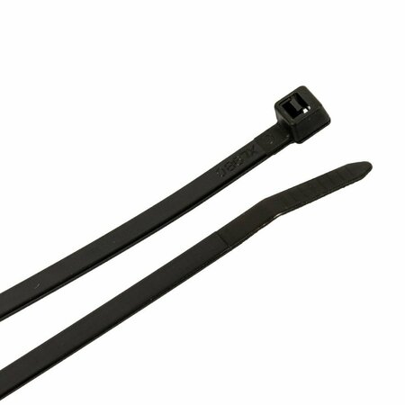 FORNEY Cable Ties, 8 in Black Standard Duty 62016